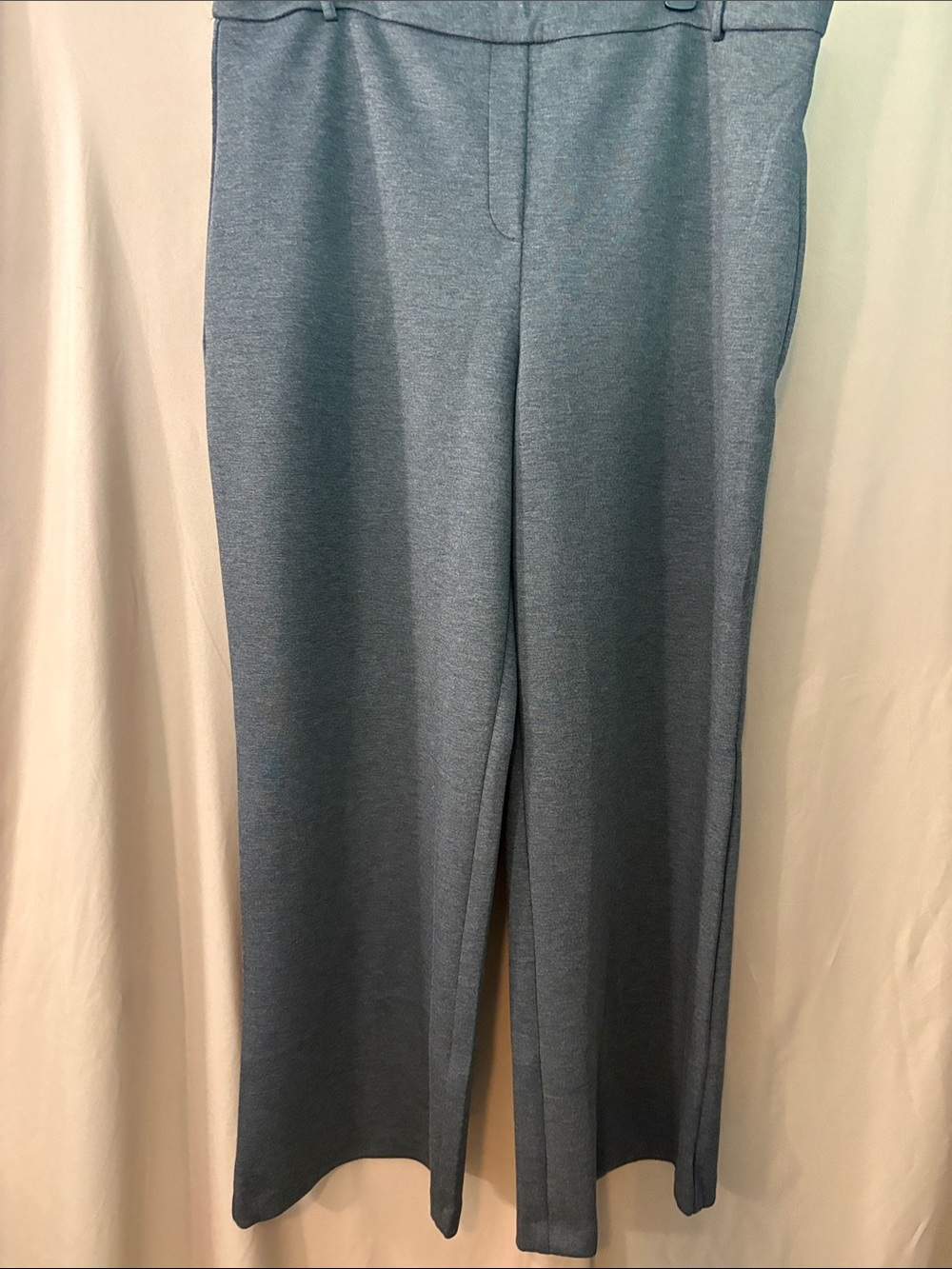 Express Wide-Leg Ponte Pants in Heather Slate Gray